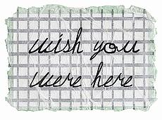  Postcard: Wish You Were Here','Mixed media: paper collage, 9ï¿½" x 6ï¿½" 